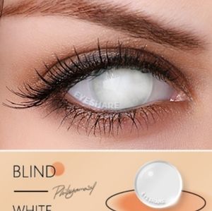 New BLIND WHITE OUT Halloween Contact Eyewear SALE $$